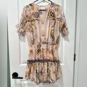 Misa Los Angeles Avanti Mini Dress in Pink Paisley Prints